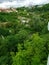 View of the bridge of Kamianets-Podilskyi city and canyon and river in Ukraine