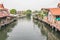 View from a bridge over canal at Khlong Bang Luang Floating Market