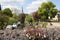 A view from a bridge over looking The River Thames in Abingdon, Oxfordshire, UK