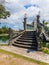 View of bridge in park in Tirta Gangga temple in Bali