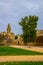 view of the bridge pont de sant josep segle over dryed up riverbed of turia river...IMAGE