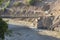 View of the bridge and the Santa river on the road to Pavas, in the morning with diverse vegetation and some mountains