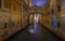 View of the Bridge of Sighs Ponte dei Sospiri by night, Venice, Venezia, Italy.