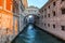 View of the Bridge of Sighs (Ponte dei Sospiri) and the Rio de Palazzo o de Canonica Canal from the Riva degli Schiavoni in Venice