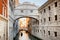 View of the Bridge of Sighs Ponte dei Sospiri in Venice, Italy