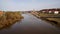 The view from the bridge on the Smolensk Cathedral and the Dnieper river.