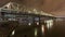 View on bridges over the Ohio river in Louisville at night