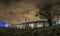 View on bridges over the Ohio river in Louisville at night