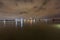 View on bridges over the Ohio river in Louisville at night