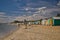 View of Brighton bathing boxes at Brighton Beach