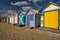 View of Brighton bathing boxes at Brighton Beach