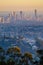 View of Brisbane City and suburbs from Mt Gravatt at dawn