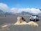 View of Bromo at the whispering sand location with cold clouds that begin to fall