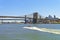 View on Brooklyn bridge and Manhattan bridge above East River