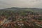 View from Brumov castle in spring cloudy day in Moravia