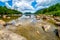 View of the Bubble Mountains and Jordon Pond in Acadia National Park, Maine