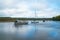 View of Buckler`s Hard yacht harbor on the River Beaulieu