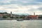 View of Buda Hill at sunset with a cloudy sky, Budapest, Hungary