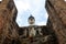 View of Buddha statue in Sukhothai temple, Thailand 2019