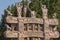 A view of the buddhism sculpture in Sanchi temple / India