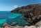 View of the Bue Marino beach in Favignana