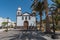 View of the building of the church Ermita Nuestra Sra. De las Nieves, Puerto de las Nieves, Las Palmas, Gran Canaria, Spain