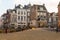 View of the buildings along the canal, Dordrecht, Netherlands.