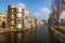 View of the buildings along the canal, Dordrecht, Netherlands