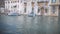 View of buildings along the Grand Canal from the water. Venice. Sunny day