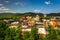 View of buildings from a parking garage in Asheville, North Carolina.