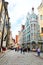 View of buildings on Pikk street in Tallinn, Estonia