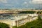 View of the buildings of the Senate and Synod, Vasilyevsky Island and the Neva River from the colonnade of St. Isaac`s Cathedral