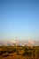 View of buildings and smoking pipes of chemical enterprises of the city of Togliatti.