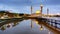 View of Bukit Jelutong Mosque with reflections