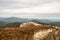 View from Bukove Berdo hill in Biesczady mountains in Poland