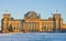 View of Bundestag at sunset