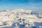 View of bunker covered with snow in Krkonose mountains.