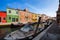 View of Burano island, a small island inside Venice Venezia area, famous for lace making and its colorful houses., Italy.