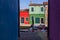 View of Burano island, a small island inside Venice Venezia area, famous for lace making and its colorful houses., Italy.