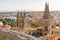 View of Burgos with its impressive Gothic cathedral. Burgos, Castilla y LeÃ³n, Spain