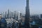 View of Burj Khalifa from Address Sky Views Observatory in Dubai, UAE