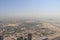 View from burj khalifa in dubai from above.