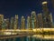 View of Burj Park surrounded by skyscrapers in Downtown Dubai, United Arab Emirates