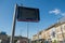 View of a Bus stop with digital time schedule display board at Budapest Keleti railway