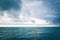 View from cabin balconies at the rough seas and waves off the side of cruise ship