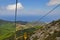 The view from the cable car to the island of Elba