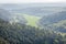 View from Cachtice castle ruins â€“ Slovak landscape