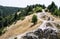 View from the Cachtice castle to the country, Slovak republic