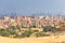 View of Cairo city, capital of Egypt from Giza plateau