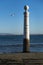 View of the Cais das Colunas in the bank of the Tagus River in the city of Lisbon